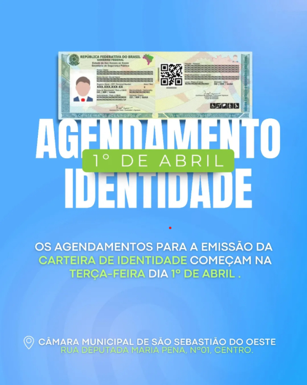 Agendamento para a emissão de identidade