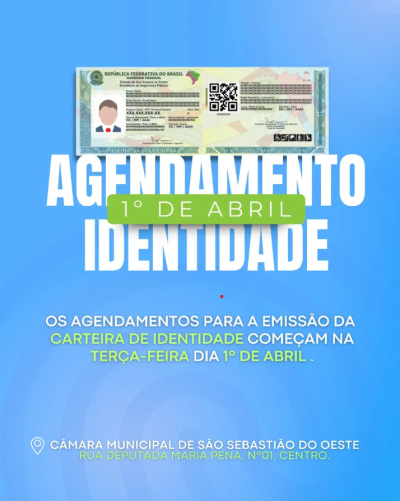 Agendamento para a emissão de identidade
