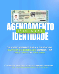 Agendamento para a emissão de identidade