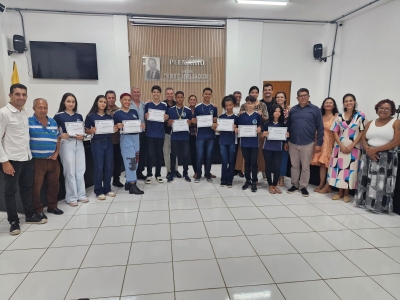 Sessão de Posse dos Vereadores Estudantes para o mandato de 2024.